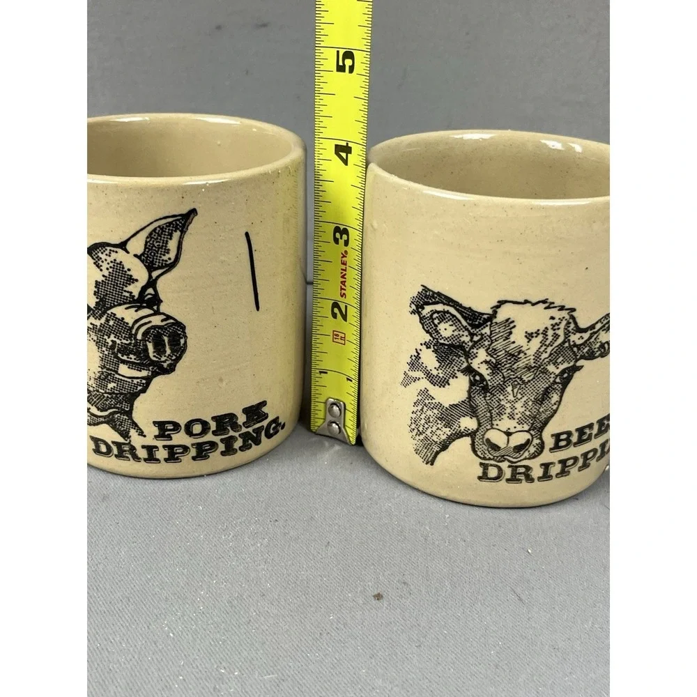 Pearsons Of Chesterfield ~ Beef & Pork Dripping Pot ~ Cow & Pig Design